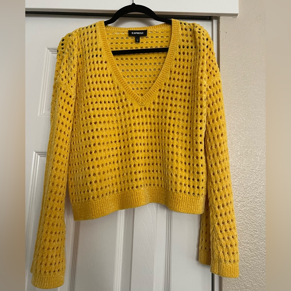 Express Yellow Knit Top - Size XS